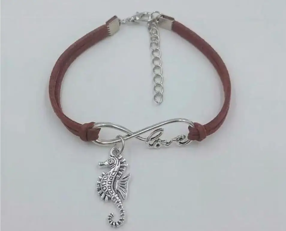 Браслет Морская лошадь/морской бархатный веревочный браслет с