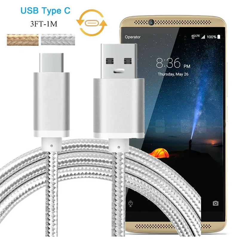 1 м USB Type C кабель для синхронизации данных и зарядки Cube i7 ZTE Nubia N1 Z11 /Z11 Max / mini/ Axon 7 Mini