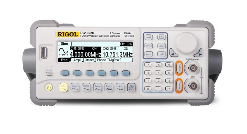RIGOL DG1022U генератор сигналов функция/генератор произвольной формы 25 МГц 2 выходных