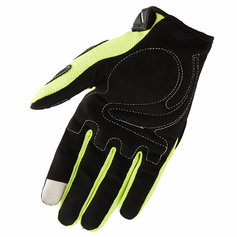 Байкерские черные мотоциклетные перчатки с полным пальцем летние сенсорным