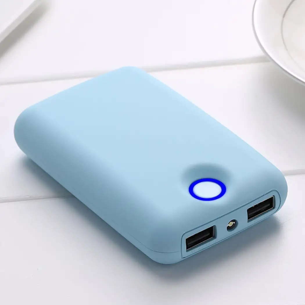 Ультра-тонкий милый мини power Bank 18650 внешний power Bank 6000 мАч открытый зарядное устройство для путешествий блок питания для смартфонов