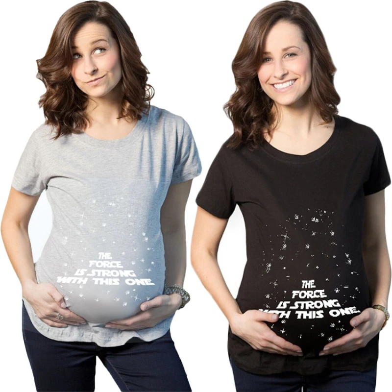 

Summer Funny Maternity T Shirt Pregnant Women Tops Tees Clothes Plus Size 3XL Short Sleeve Maternity Pregnant Wear Clothing