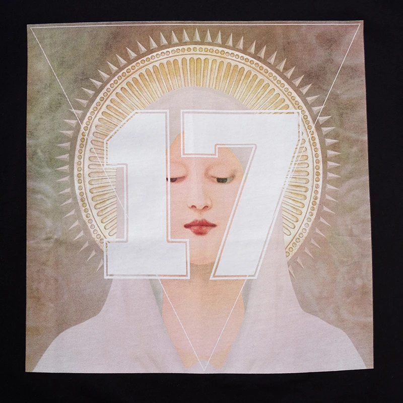 DUYOU мужские Девы Марии с принтом Футболки коротким рукавом летние повседневные