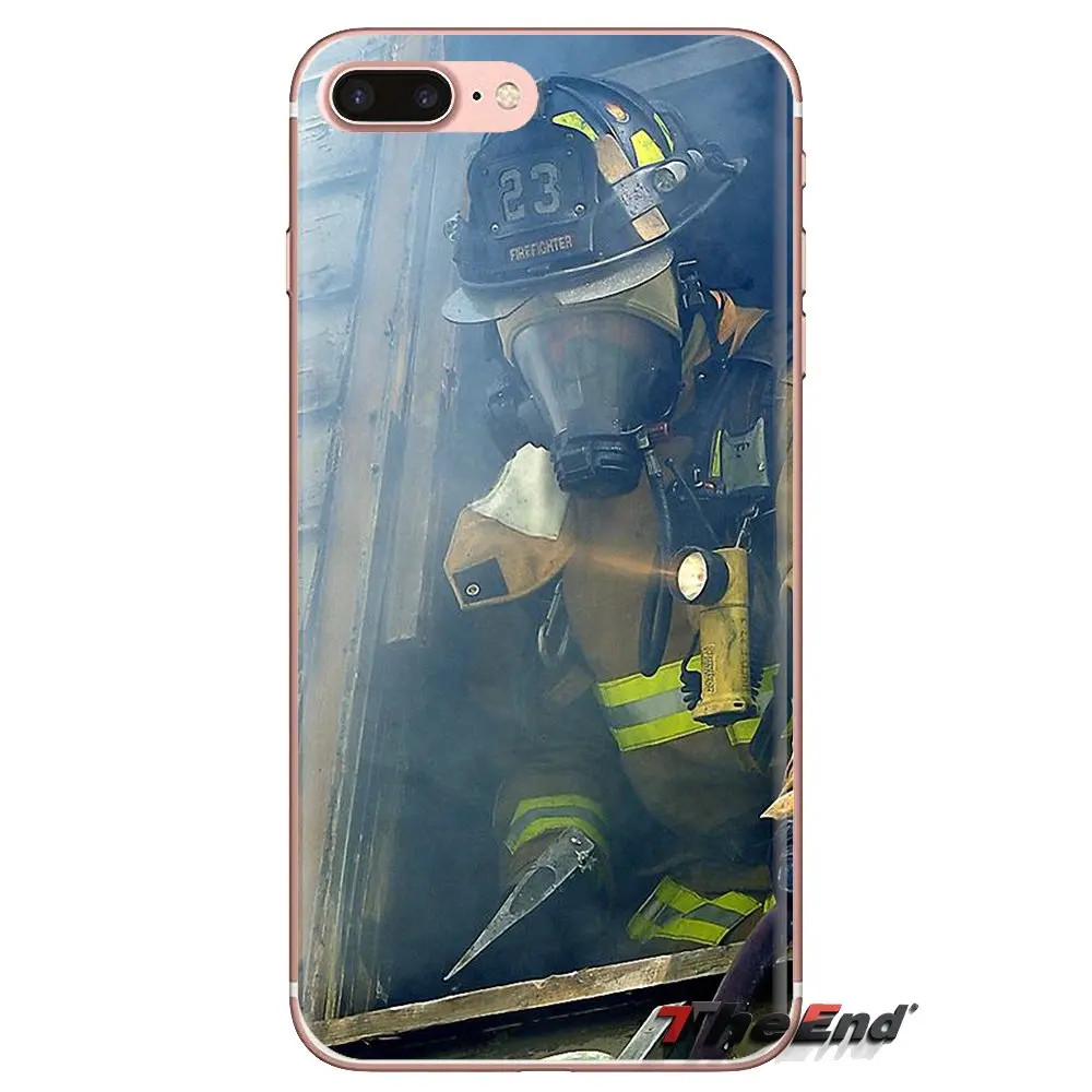For Xiaomi Redmi 4A S2 Note 3 3S 4 4X 5 Plus 6 7 6A Pro Pocophone F1 Silicone Skin Cover Firefighter Heroes Fireman Fleece Panel |