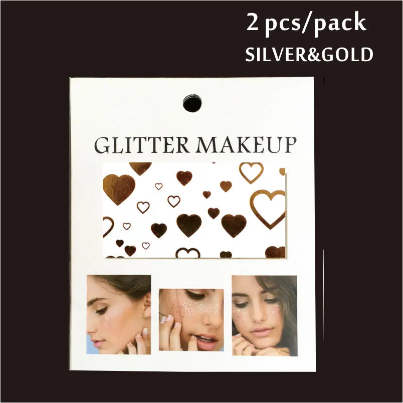 Татуировки для лица нетоксичные и водонепроницаемые сердца временные