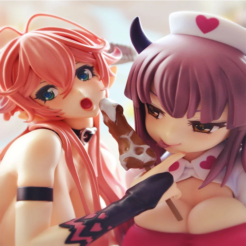 Японское аниме сексуальные девушки 16cmQ six KenKetsu Akuma Akane BlackDevil ver. ПВХ Фигурки