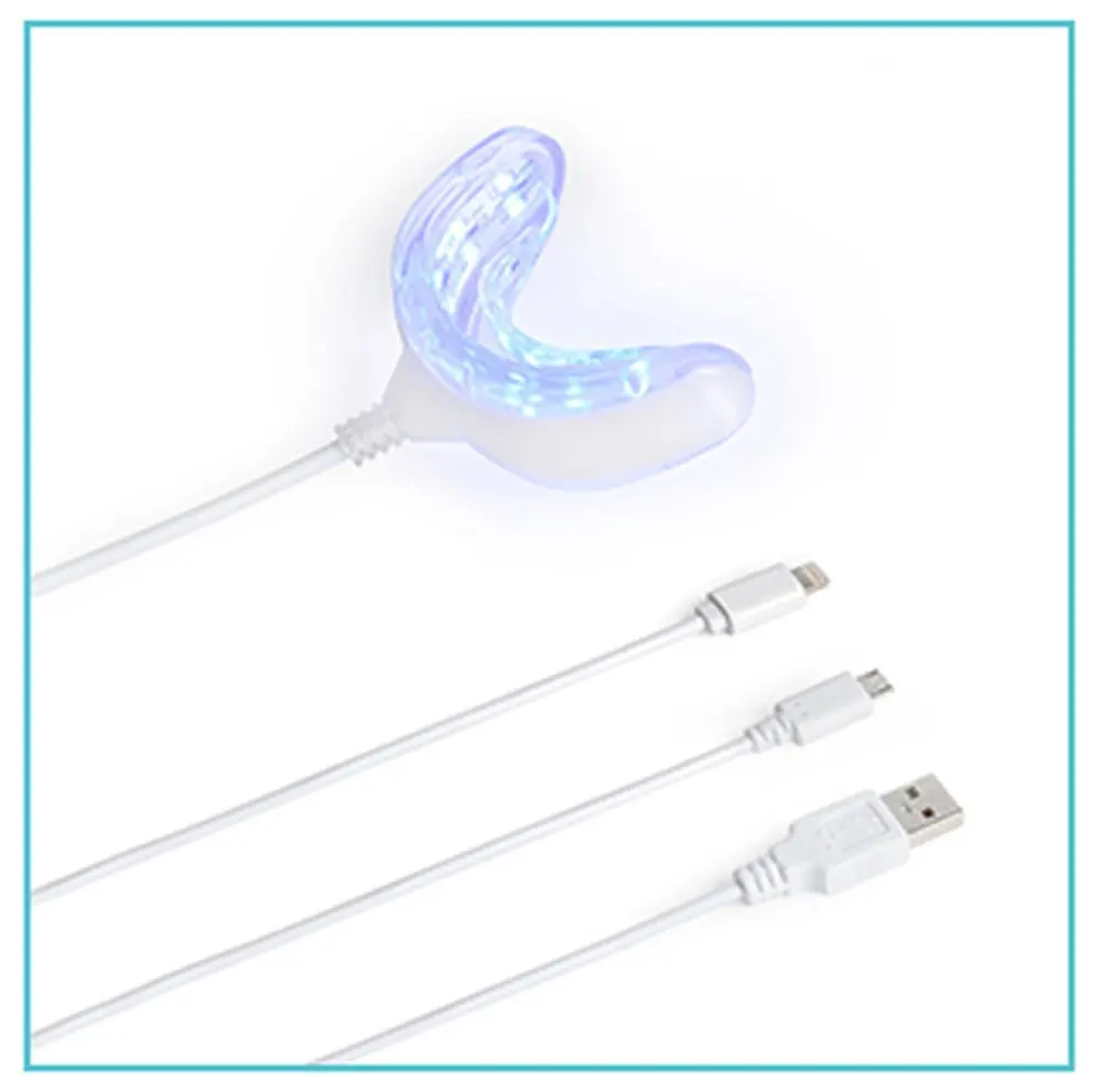 

New Teeth Whitening Device Set 1PCS Smart 3USB LED for Android IOS Dental Bleaching System + 7 Pouches Tooth Whitening Strips