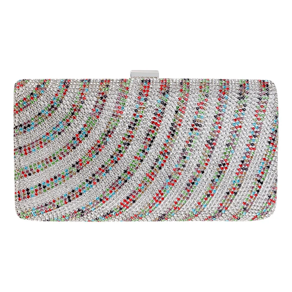 Multicolor Aelicy, женская вечерняя сумочка, вечерние, для банкета, блестящая сумка для женщин, Minaudiere, свадебные сумочки-клатчи, на цепочке, сумка через плечо, Bolsas Mujer - Цвет: Multicolor