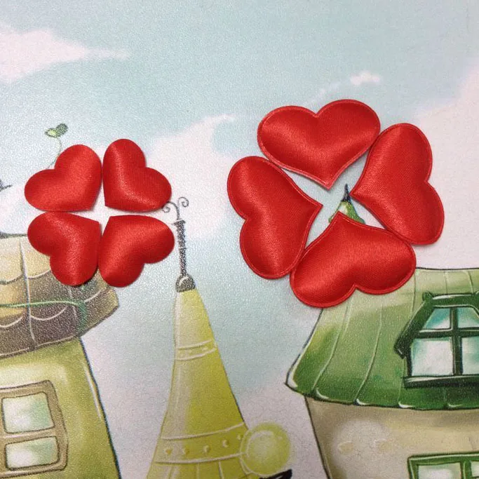 Недорогой! Тканевые украшения в виде сердца диаметр 3 5x3 5 см/2 1x1 см для свадебной