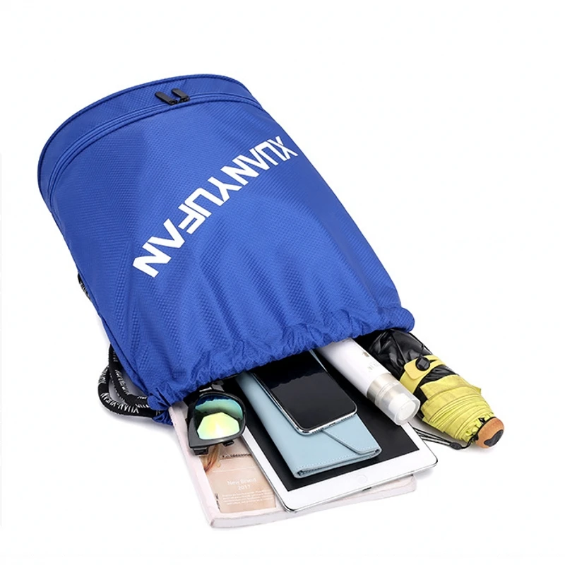 Мужская и Женская Складная сумка унисекс с карманами на шнурке портативный