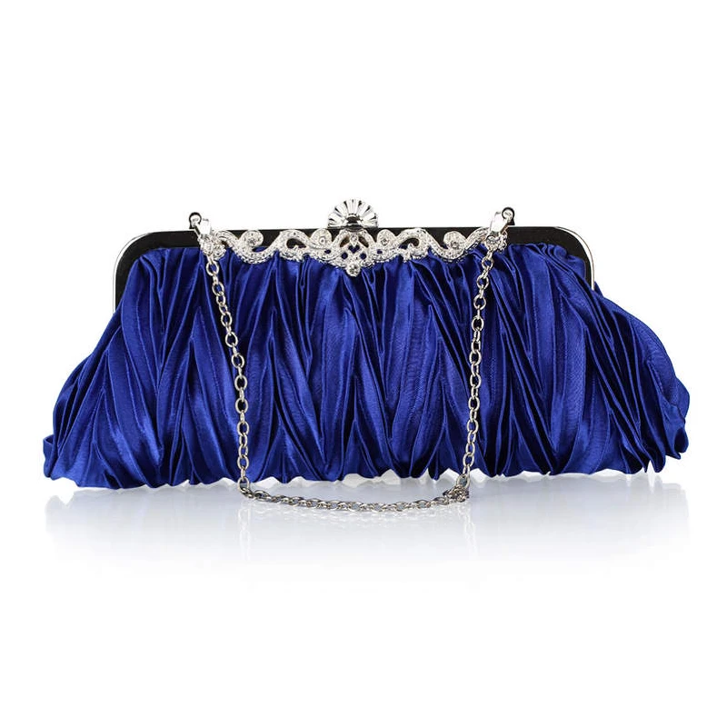 

Pleated Evening Bags Totes Bag Womens Chain Shoulder Bags Female Solid Phone Pocket Cheap Banquet Wedding Bag