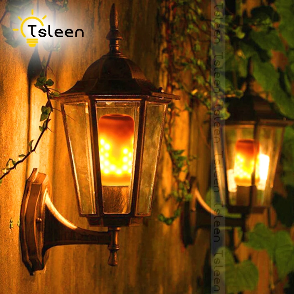 TSLEEN 8 шт. имитация мерцающего пламени огня светодиодсветодиодный курузная лампа