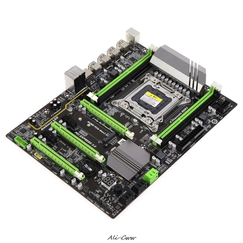 Процессор Intel X79 Turbo mouderbord LGA2011 форм-фактор ATX USB 3 0 SATA3 PCI-E NVME M.2 SSD | Компьютеры и офис