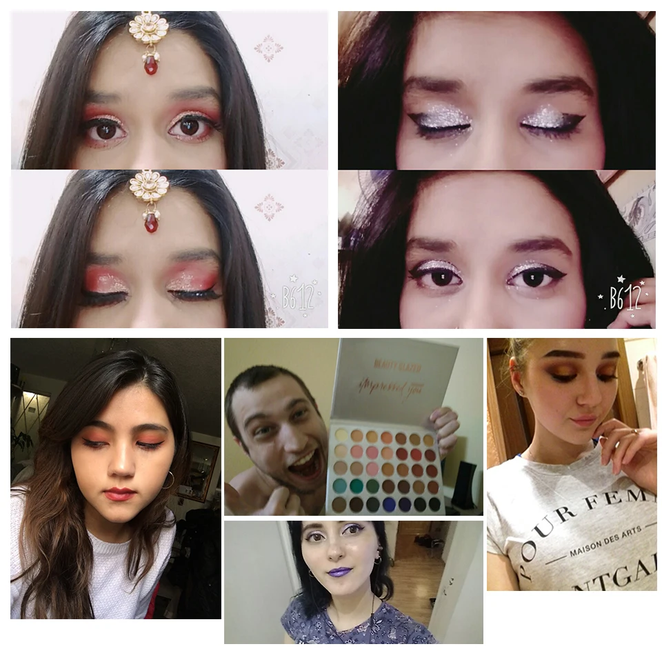 Beauty Glazed палитра теней для век 35 цветов матовые тени светящиеся долговечная