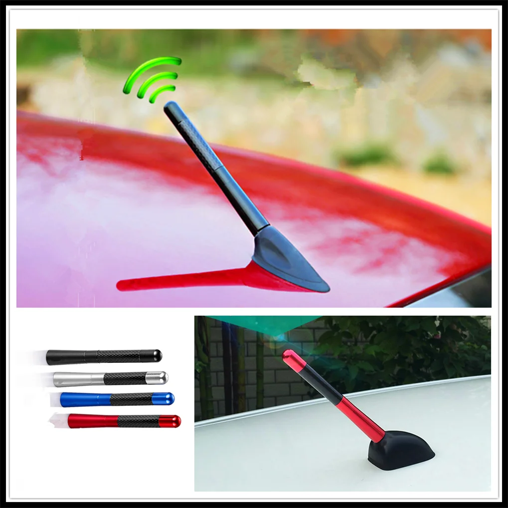 Автомобильный Стайлинг 12 см углеволоконная крыша короткая радиосигнальная