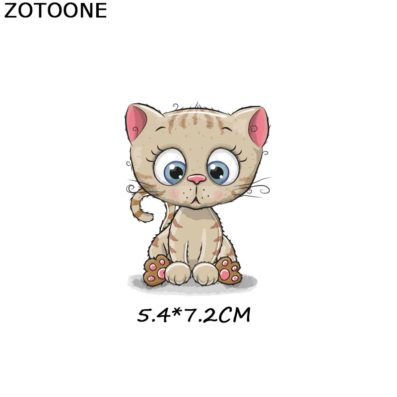 ZOTOONE нашивки с полосками, набор, железная передача, единорог, кошка, нашивки в форме собак, футболки для девочек, детская одежда, сделай сам, переводные наклейки, G - Цвет: 1095