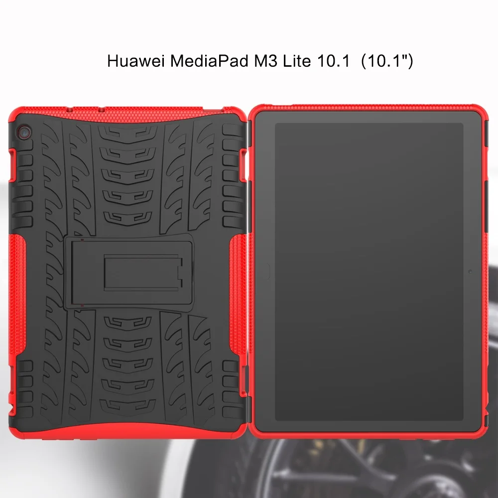 Сверхмощный броня для huawei MediaPad M3 Lite 10 BAH W09 AL00 чехол PC + TPU подставка противоударный