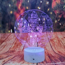Новая Прямая поставка Звездные войны Звезда смерти лампа 3D