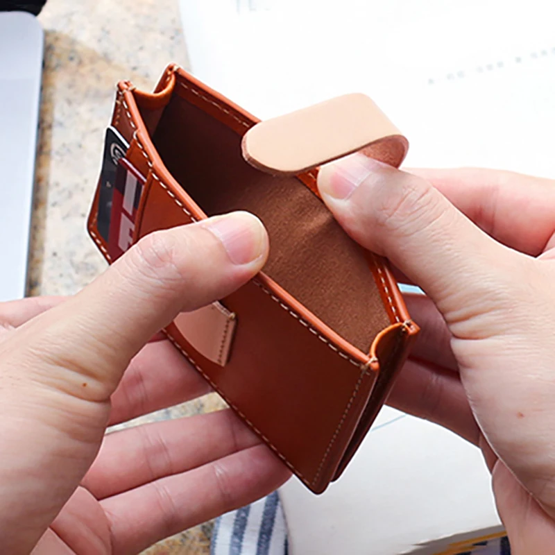 Маленькая сумка для карт AETOO из яловой кожи женская перекачки Цветной