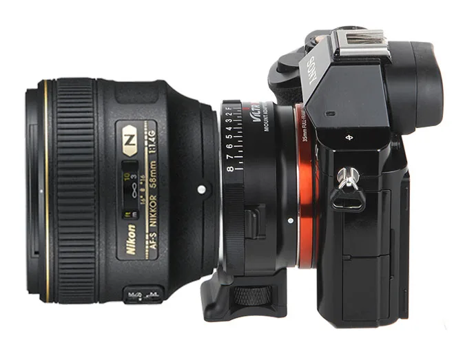 Адаптер для крепления апертуры NF-NEX 8-stop объектива Nikon A AI-S F G D Mount NEX A7 A7R 3C 5N VG20 VG900 |