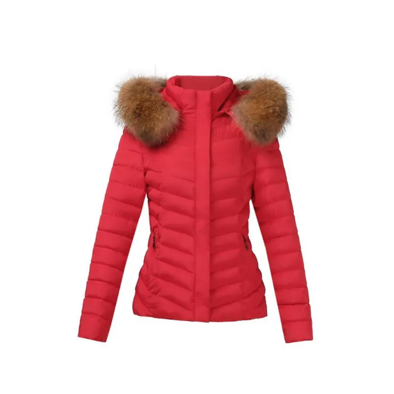 

2019 High Quality Winter Jacket Women With Fur Hooded Warm Women Jacket Plus Size 3XL 4XL Coat Short Parkas Camperas Mujer CM783