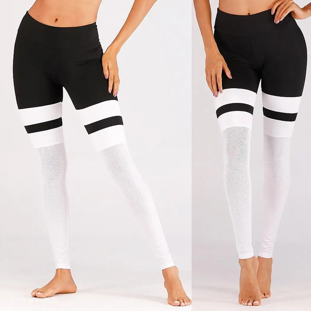 Женские повседневные Лоскутные сетчатые Тонкие штаны зима/весна/осень/лето