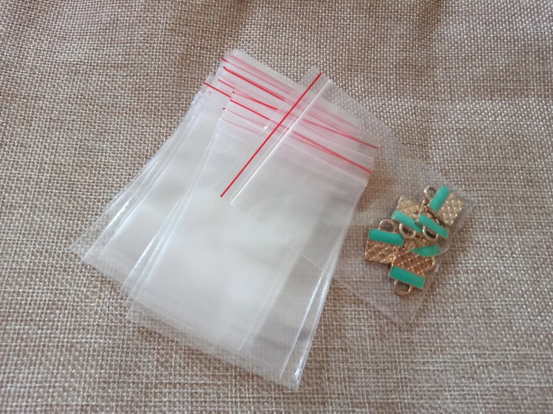 100 шт. мини ювелирные изделия мешки Ziplock молния и застежка-молния замок крышкой