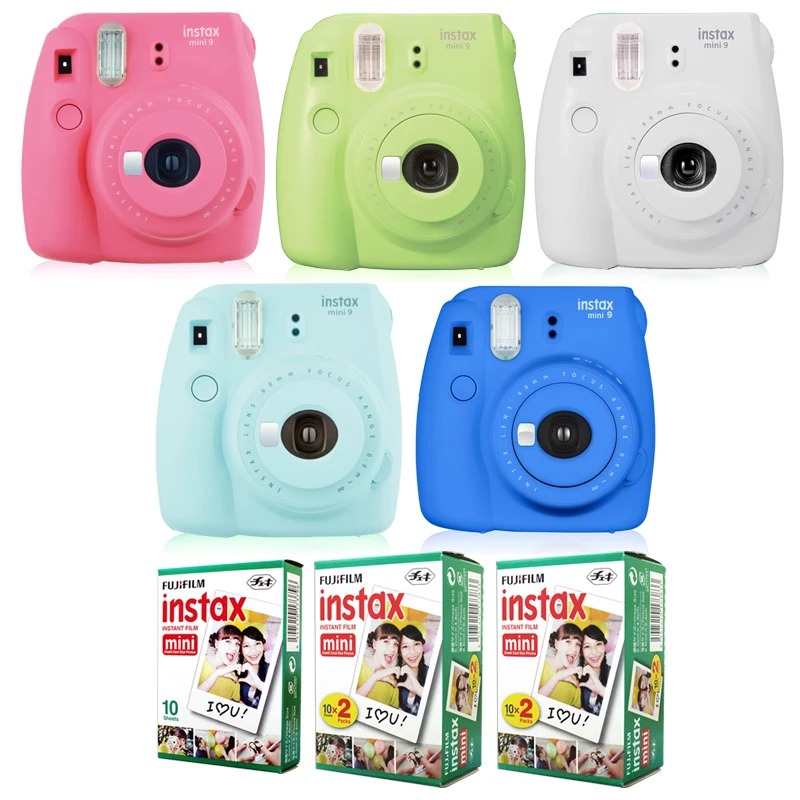 Fujifilm Instax Mini 9 серия мгновенных фотокамер + Fuji White Edge мгновенная пленка 50 листов|instant