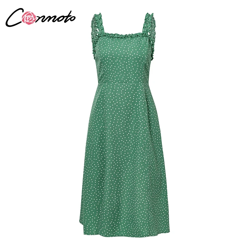 Conmoto Повседневное платье миди без бретелек летнее для вечеринок винтажное с