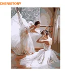 CHENISTORY DIY цифровая картина маслом по номерам, Картина на холсте, домашнее украшение, работа, балетный танцор 40*50