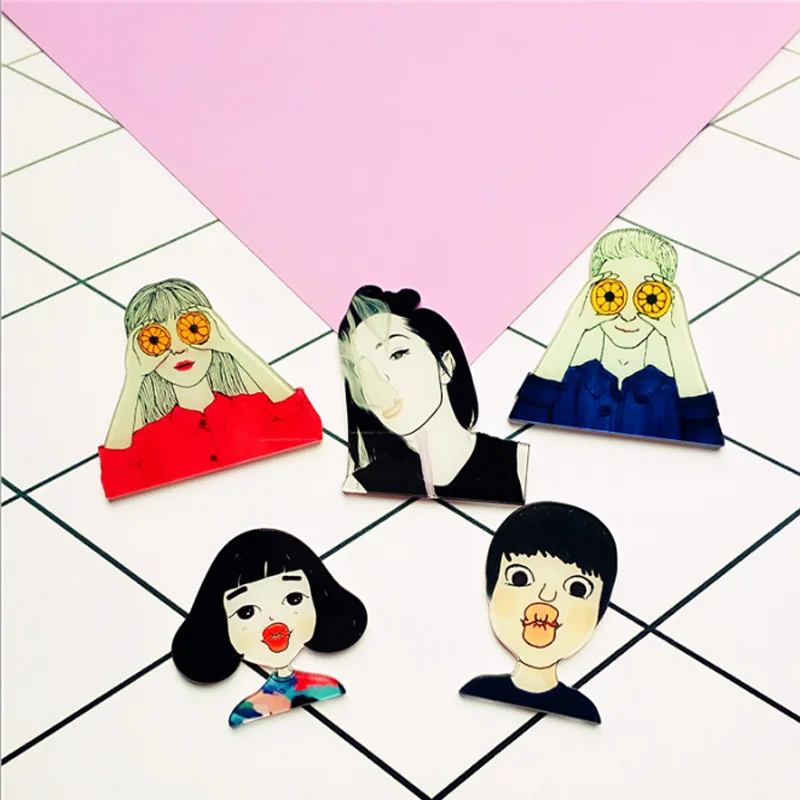 Акриловые Значки для девочек с героями мультфильмов 1 шт. значки рюкзак