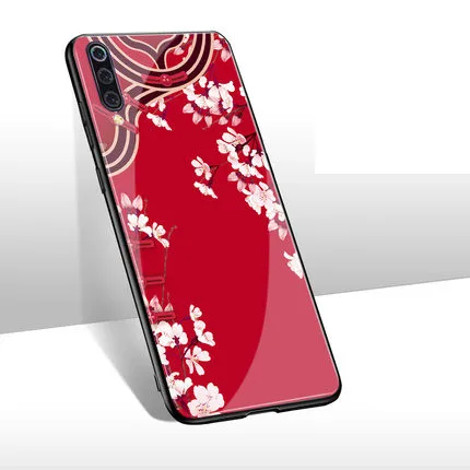 Чехол для xiaomi mi 9, жесткий противоударный чехол для xiaomi mi 9 mi 9 mi 8 mi 8 se explorer Lite mi x 2s mi x 3 mi x3, задняя крышка из закаленного стекла - Цвет: Red Yi Fu
