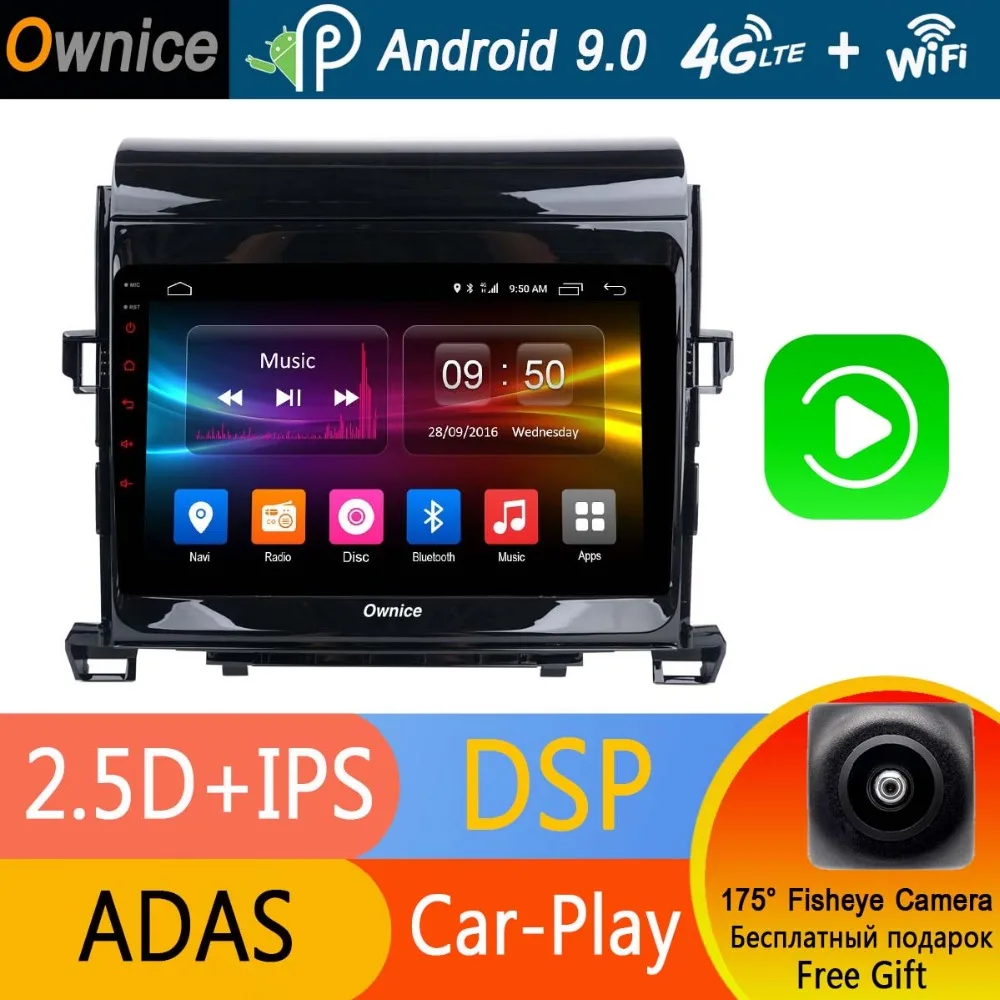 Автомобильный DVD плеер 8 дюймов IPS Android 9 0 Octa Core 4G RAM + 32G ROM для Toyota Alphard 2011 2012 GPS Navi Radio