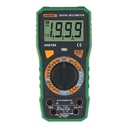 Зеленый ANENG AN819A мультиметр цифровой транзистор тестер мини мультиметры цифровые мультитестер Цифровой мультиметр вольтметр - Цвет: Зеленый
