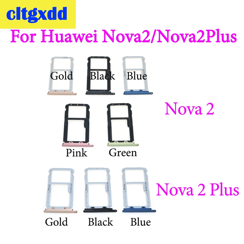 

Гнездо для SIM-карты cltgxdd, гнездо, держатель, адаптеры для Huawei Nova 2 Nova 2 Plus, сим-карты, адаптеры, запасные части для телефона