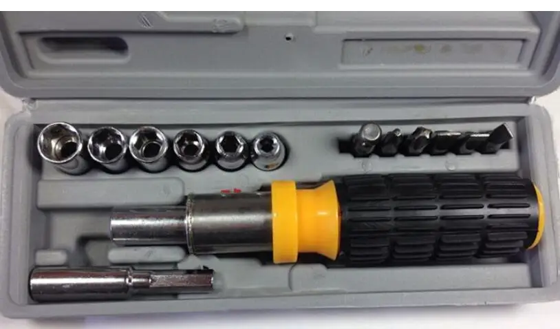 

15pcs 1/4" 4mm 5mm 6mm 7mm 8mm 9mm metric socket set hand repair tool