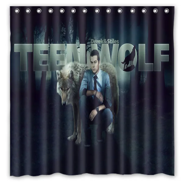 Водонепроницаемая занавеска для душа Teen Wolf Полиэстеровая устойчивая к плесени