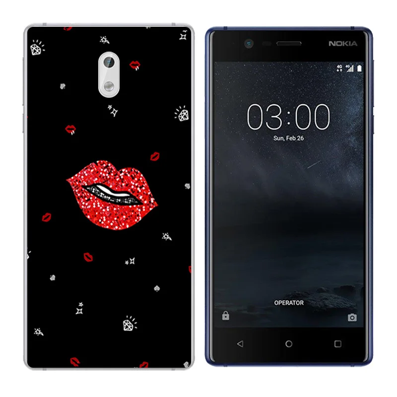 Мягкий ТПУ для Nokia 3 чехол Nokia3 Силиконовая задняя крышка золотые Чехлы телефона с