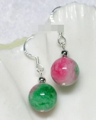 Круглые серьги 10 мм белого розового красного зеленого цветов | Украшения и