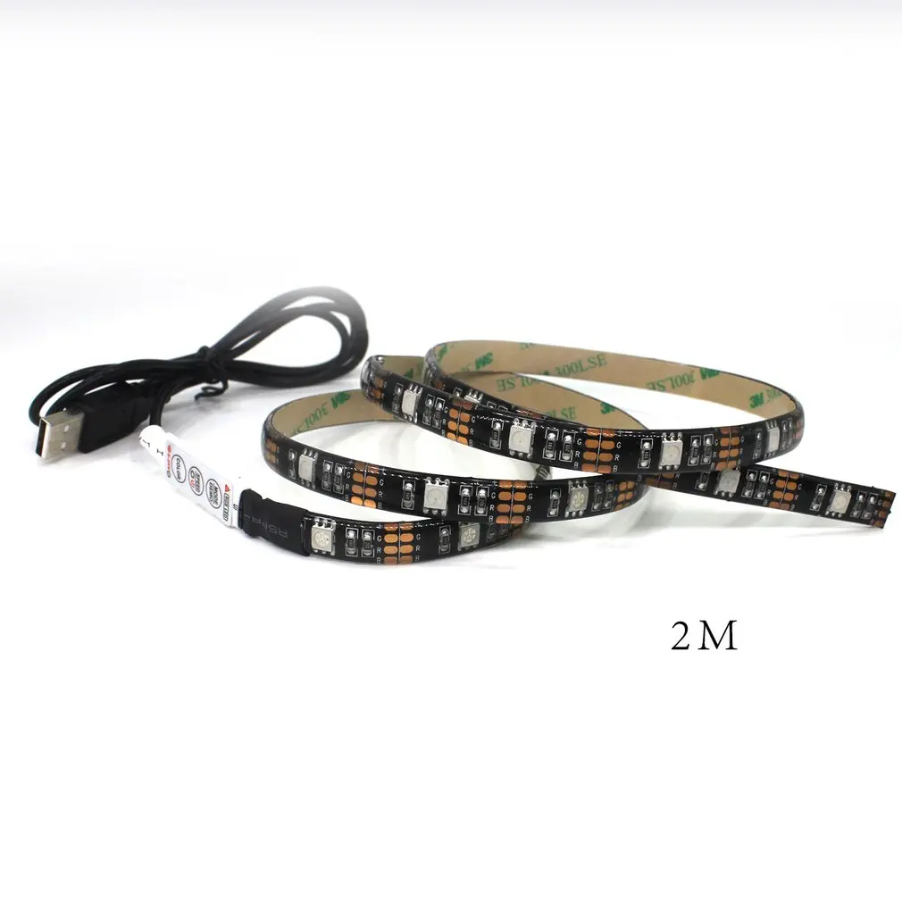 30 светодио дный/метр ТВ фона света 0 5/1/2 м USB кабель Мощность Светодиодные ленты с