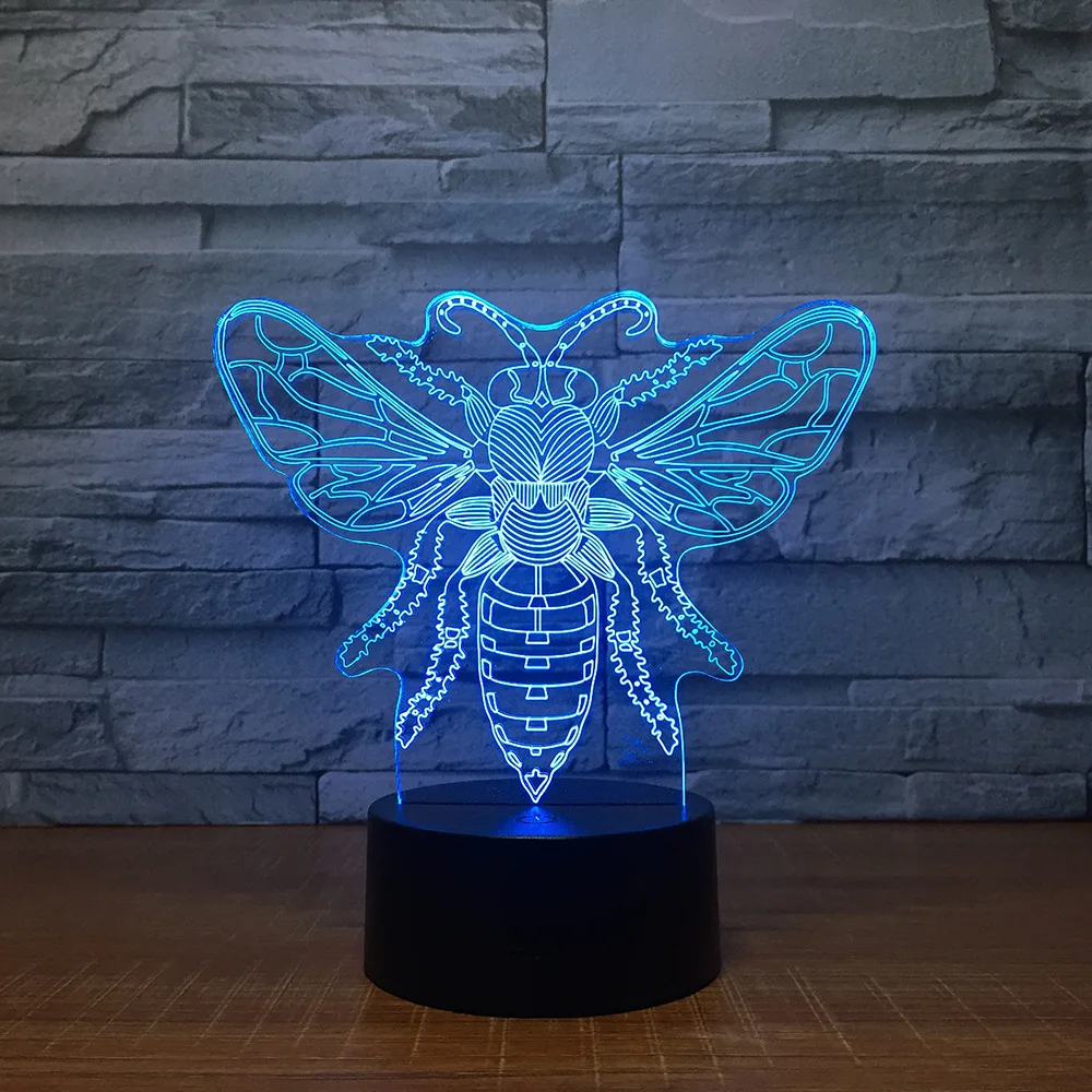 2018 Новый Бабочка 3d светильник светильники Красочные ночника Usb Питание сенсорный