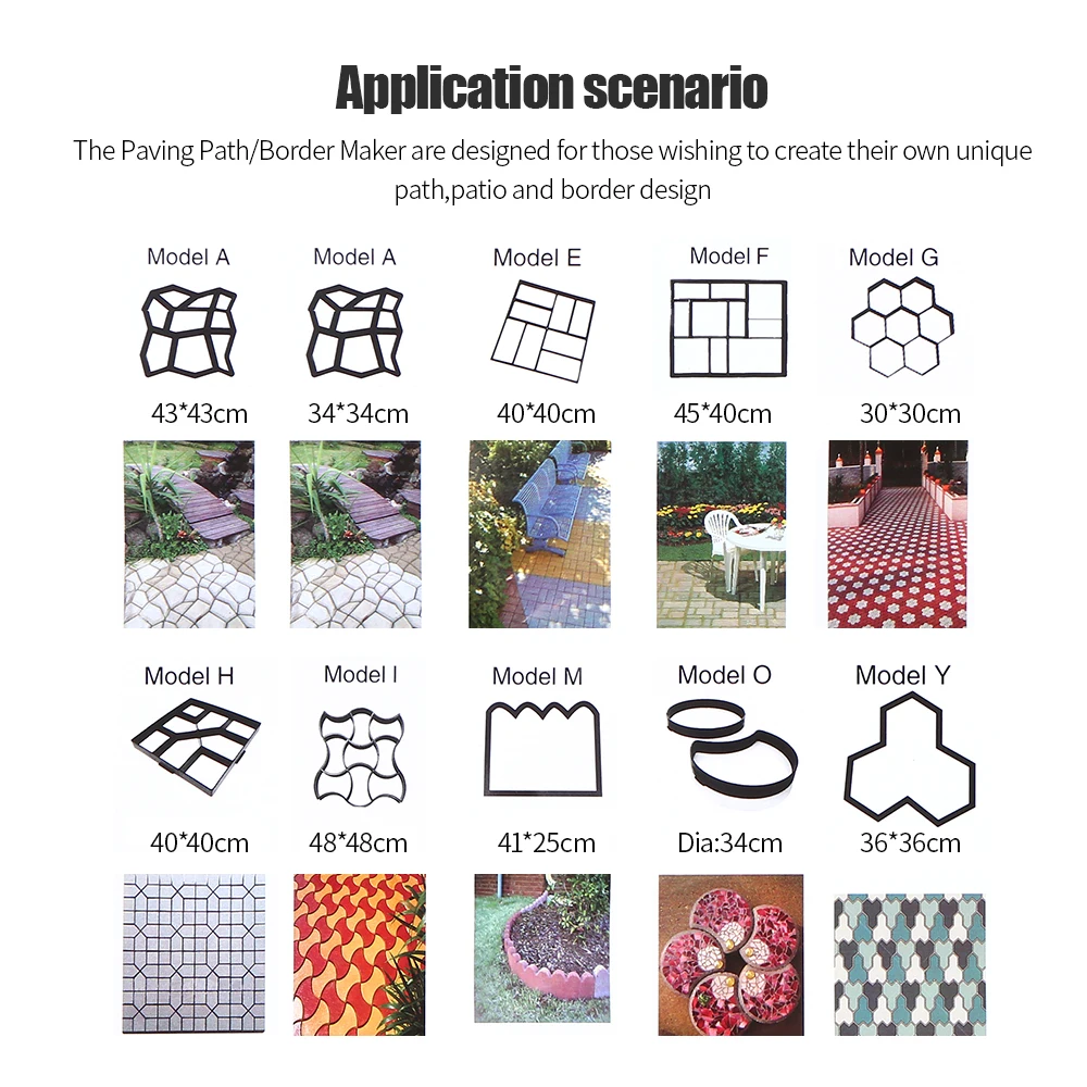 Многоразовый садовый укладчик формы pp Канифоль Пластиковые для керамической