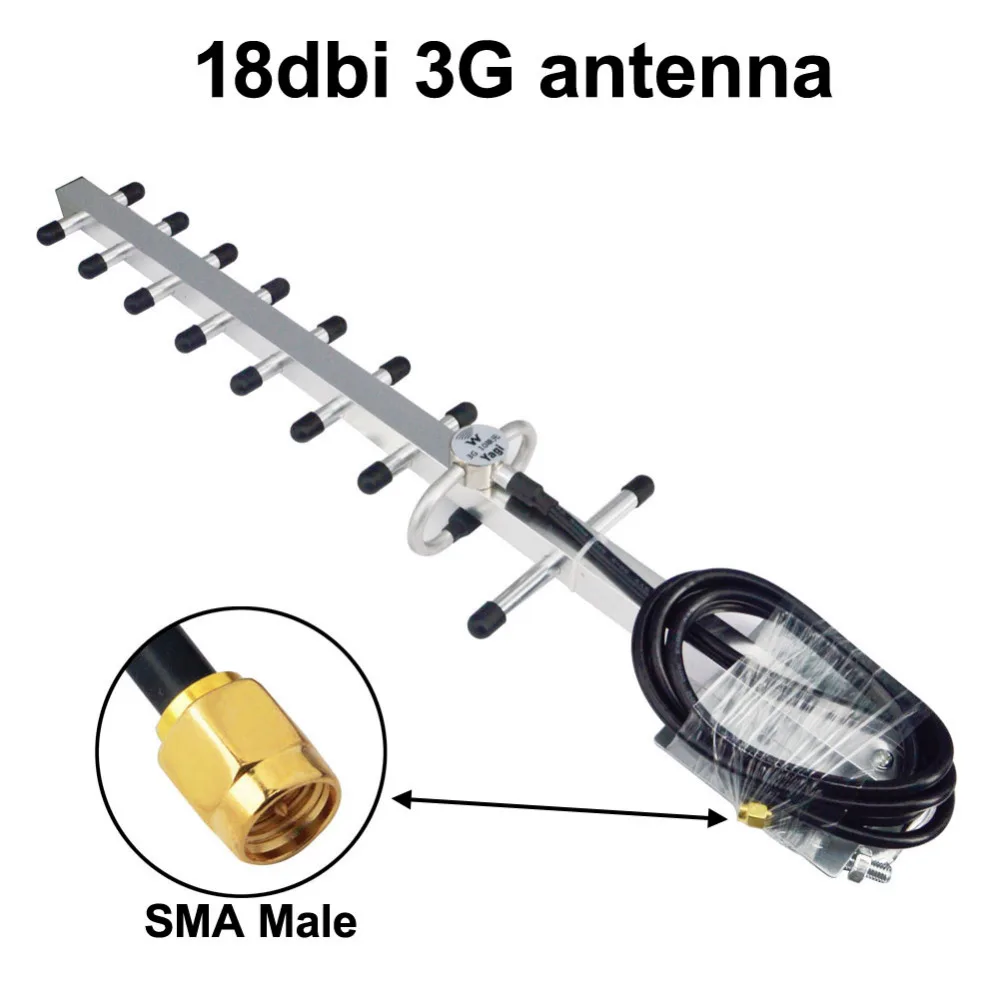 3G Антенна Yagi внешний усилитель 18dbi SMA наружный антенный направленный модем RG58 25 см
