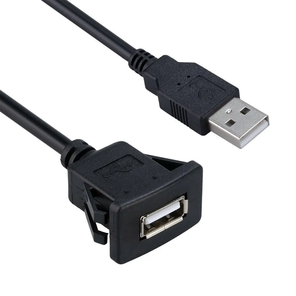 Удлинительный кабель USB с разъемом Папа мама для крепления на панель AUX