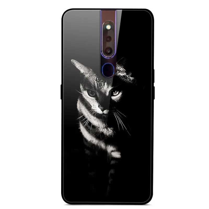 21 6,5" для OPPO F11 Pro чехол закаленного стекла задней панели жесткий чехол для OPPO F11 Pro F11Pro F 11 Pro чехол OppoF11Pro крышка бампера - Цвет: 21