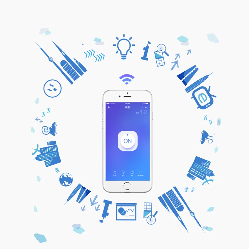 Беспроводной Выключатель питания Wi-Fi модуль для умного дома управление через