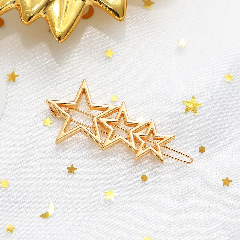 Заколка для волос в виде кошек модная Корейская полая металлическая