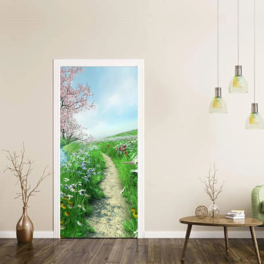 Бесплатная доставка новогодний подарок съемная наклейка на дверь DIY рисунок