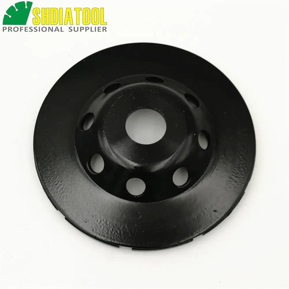 SHDIATOOL 5 Inches Metal Bond Diamond Double Row Grinding Cup Wheel 125MM Disc Bore 7/8&quot 22.23mm Concrete Granite | Инструменты