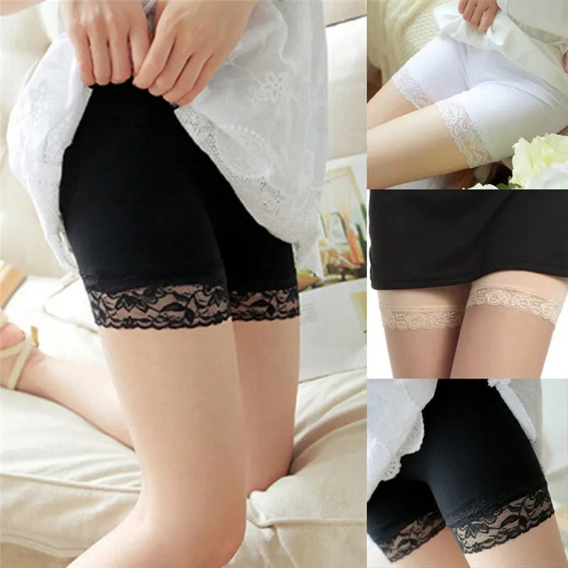 

1pc Soft Lace Seamless Breathable Pants Shorts Women Safety Short Intimate Pant Boxer Briefs